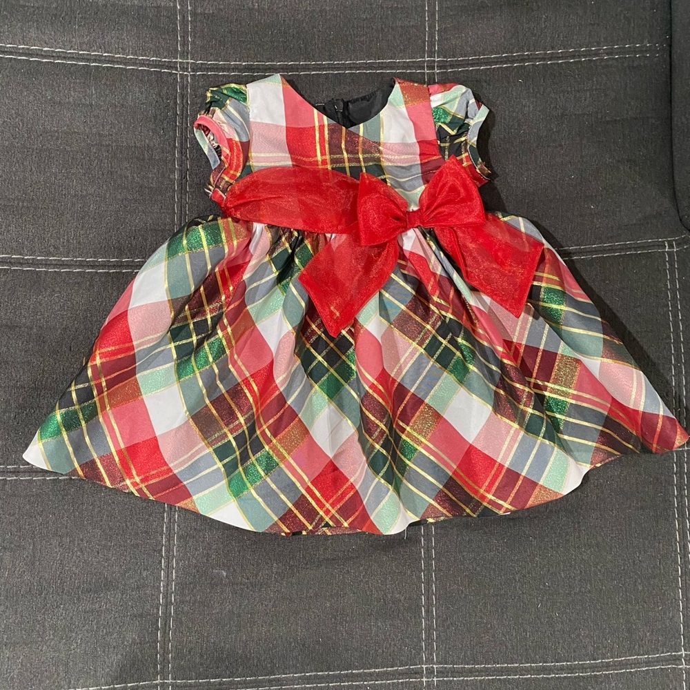12 month Plaid Christmas Dress